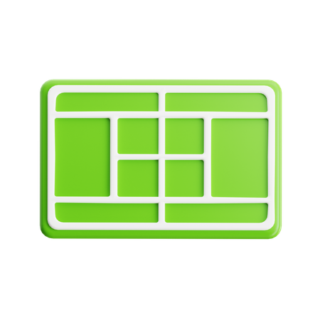 Tennis Court  3D Icon