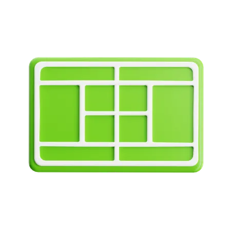 Tennis Court  3D Icon