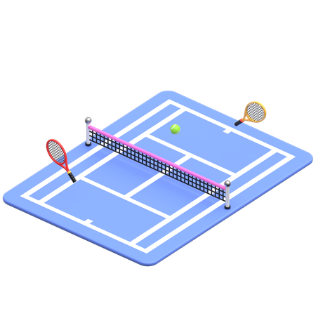 Tennis Court  3D Icon