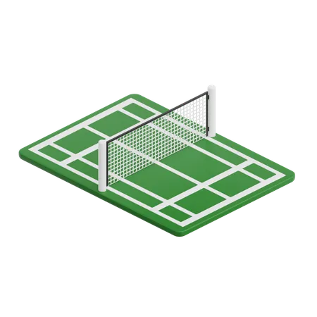 3 D Render Tennis Field Icon Illustration Isolated On Transparent Background 3D Icon