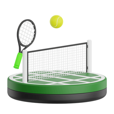 Tennis Field  3D Icon