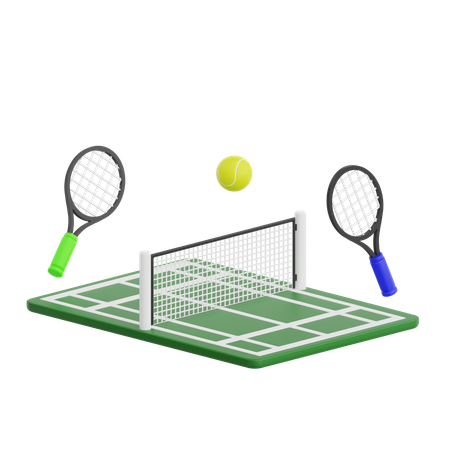 Tennis Field  3D Icon