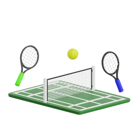 Tennis Field  3D Icon