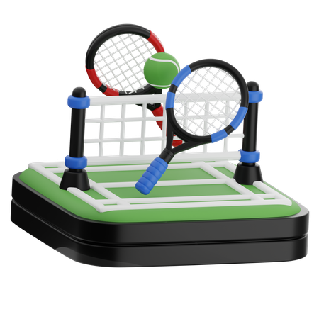 Tennis Field  3D Icon