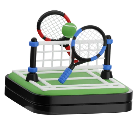 Tennis Field  3D Icon