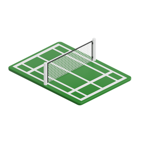 Tennis Field  3D Icon