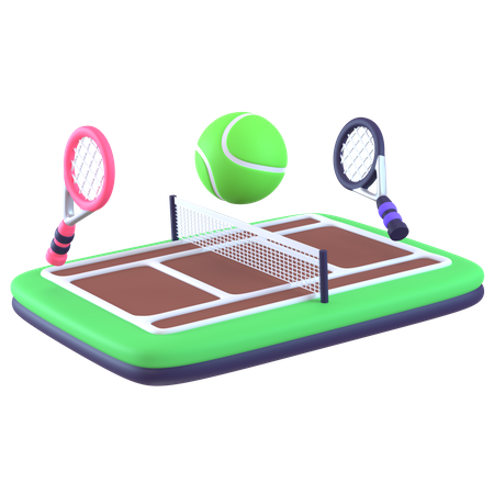 Tennis Field  3D Icon