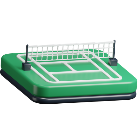 Tennis Field + Net  3D Icon