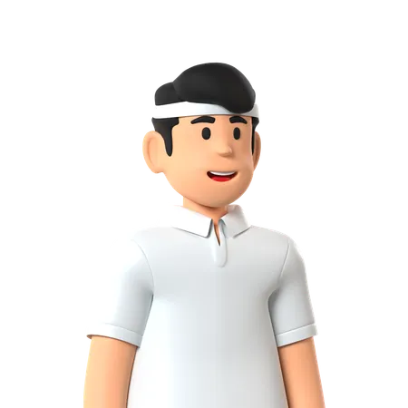 Tennis Man  3D Icon