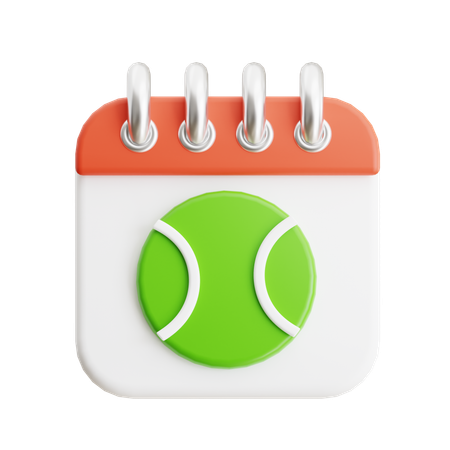 Tennis Match Date  3D Icon