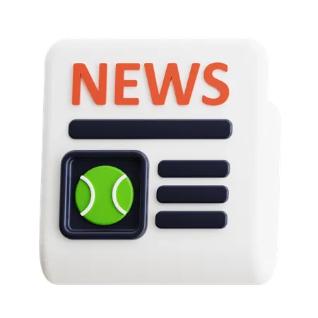 Tennis News  3D Icon