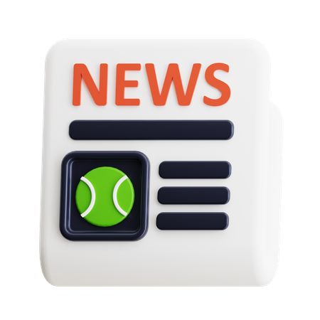 Tennis News  3D Icon