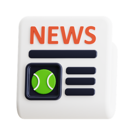 Tennis News  3D Icon
