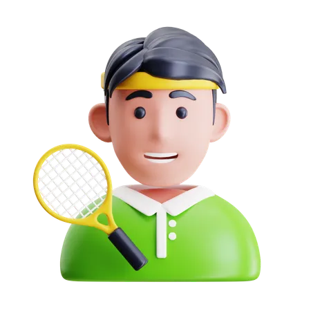 Tennis Player  3D Icon