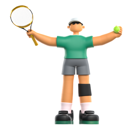 Tennis Player  3D Icon