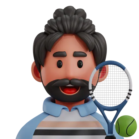 Tennis Player  3D Icon