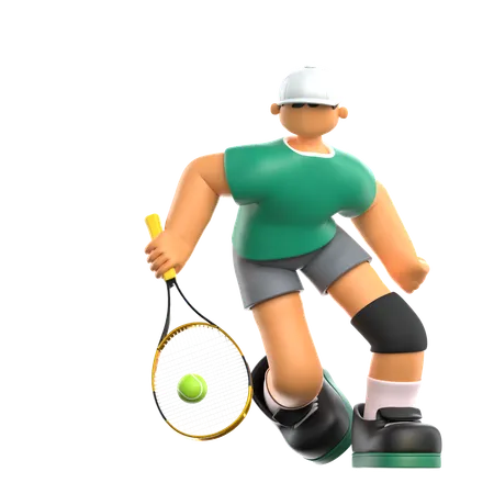 Tennis Player  3D Icon