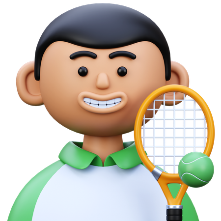 Tennis Player  3D Icon
