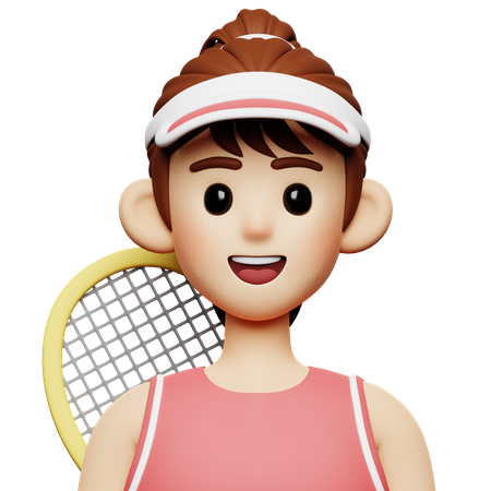 Tennis player  3D Icon