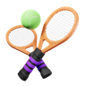 tennis racket 3d illustration