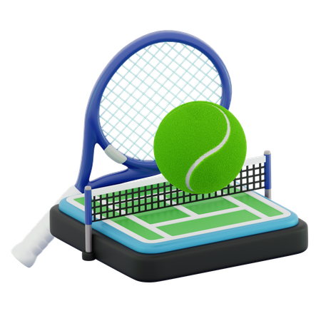 Tennis spielen  3D Icon