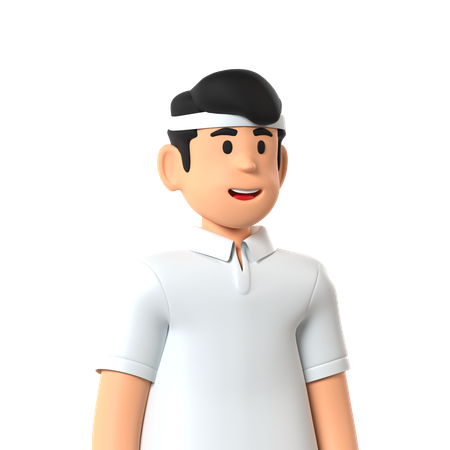 Homme de tennis  3D Icon