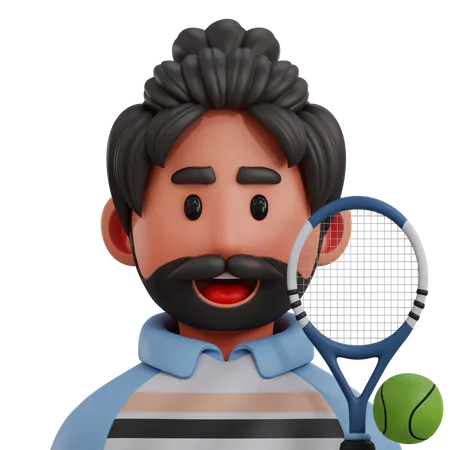 Tennisspieler  3D Icon
