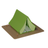 3d adventure camp illustration