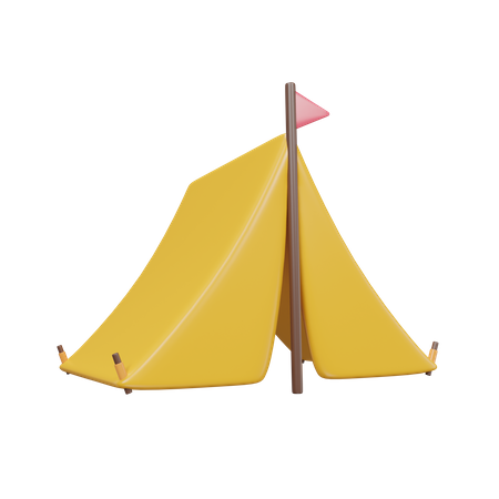 Camp de tentes  3D Icon
