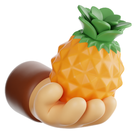 Tenant un ananas  3D Icon