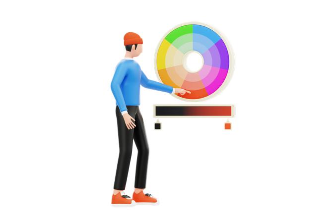 Teoría del color  3D Illustration