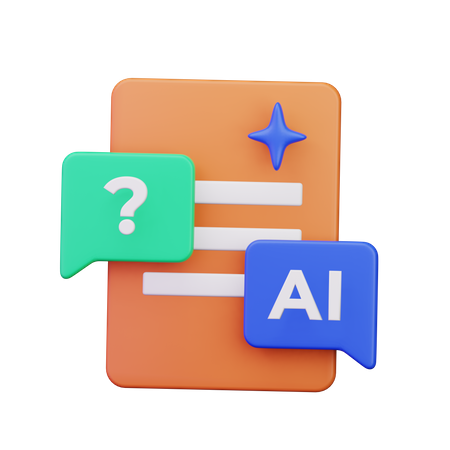 Ter uma questão  3D Icon