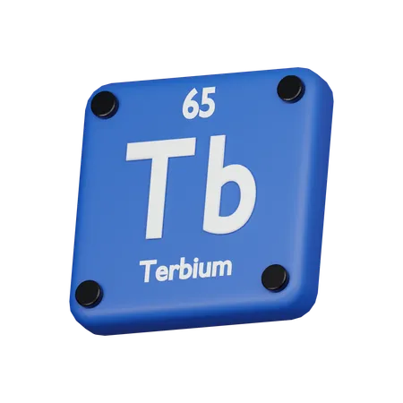 Terbium Element 3 D Icon 3D Icon