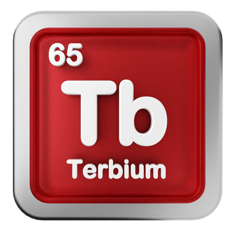 Tableau périodique du terbium  3D Icon