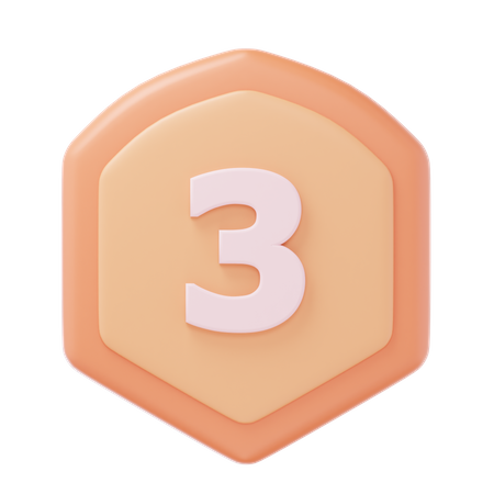 Medalha de Bronze do Terceiro Lugar  3D Icon