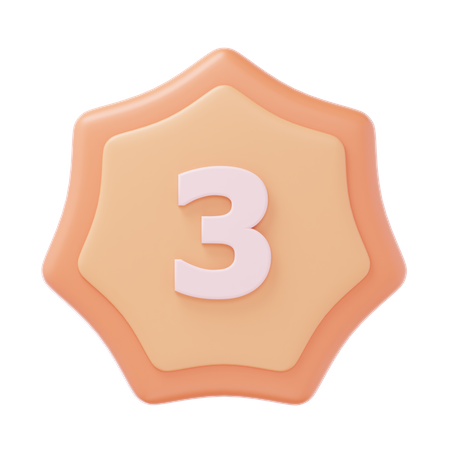 Medalha de Bronze do Terceiro Lugar  3D Icon