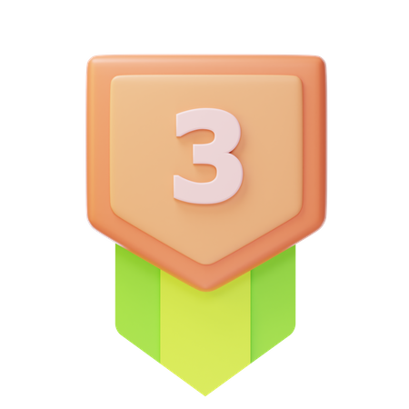 Medalha de Bronze do Terceiro Lugar  3D Icon