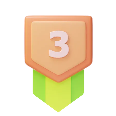 Medalha de Bronze do Terceiro Lugar  3D Icon