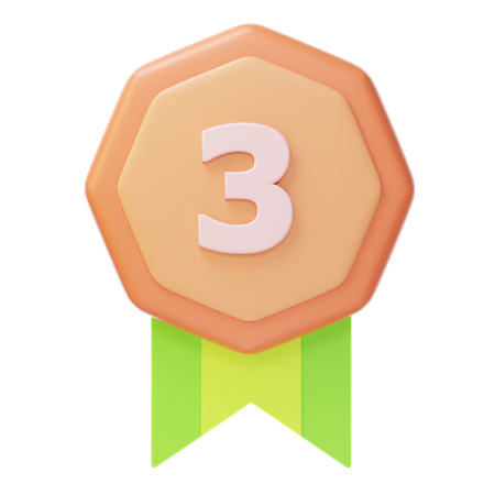 Medalha de Bronze do Terceiro Lugar  3D Icon