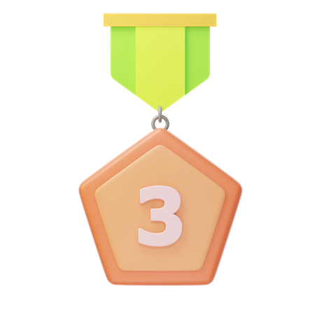Medalla de Bronce por el Tercer Lugar  3D Icon