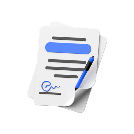 Termes de l'accord  3D Icon