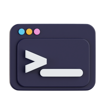 Console de terminal  3D Icon