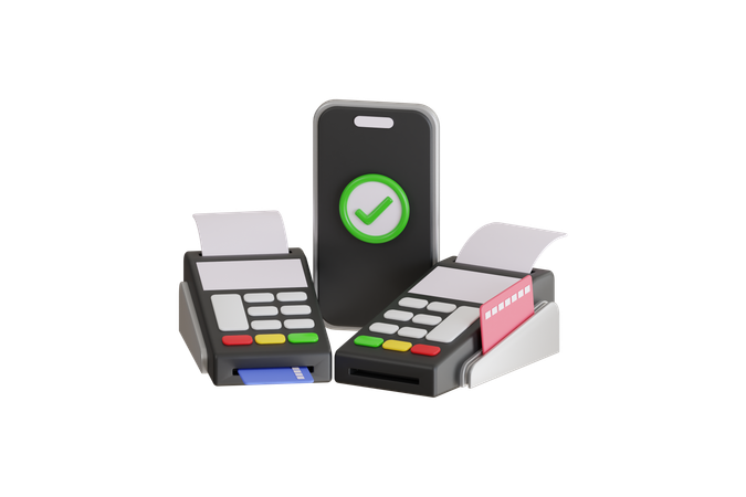 Terminal POS pour paiement par carte de débit  3D Icon