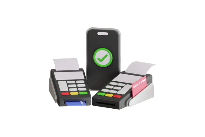 Terminal POS pour paiement par carte de débit  3D Icon