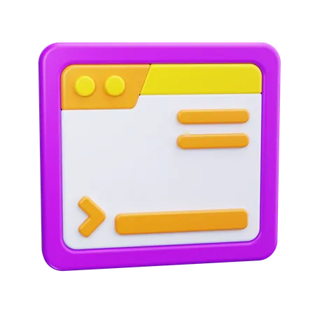 Terminal Window  3D Icon