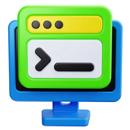 Terminal Window  3D Icon