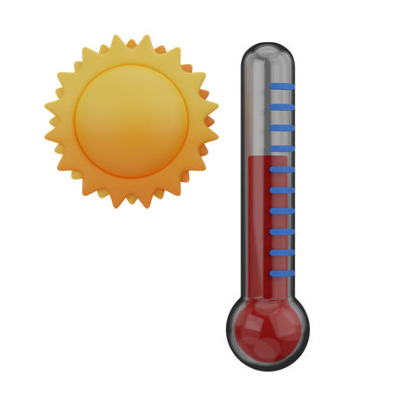 Termometro caliente  3D Icon