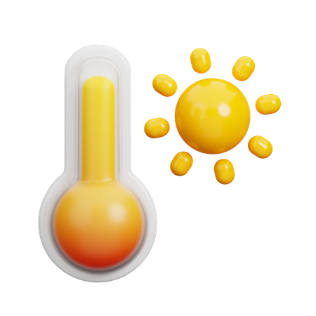 Termómetro caliente  3D Icon