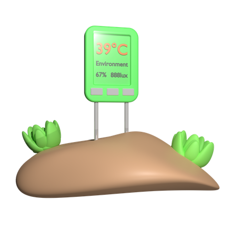 Termômetro de solo  3D Icon