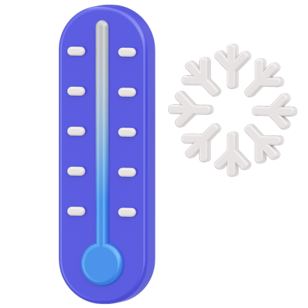 Termômetro e frio  3D Icon